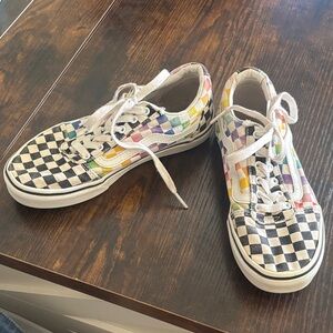 Vans Kids Sneakers - Black, White, Multicolor Checkered